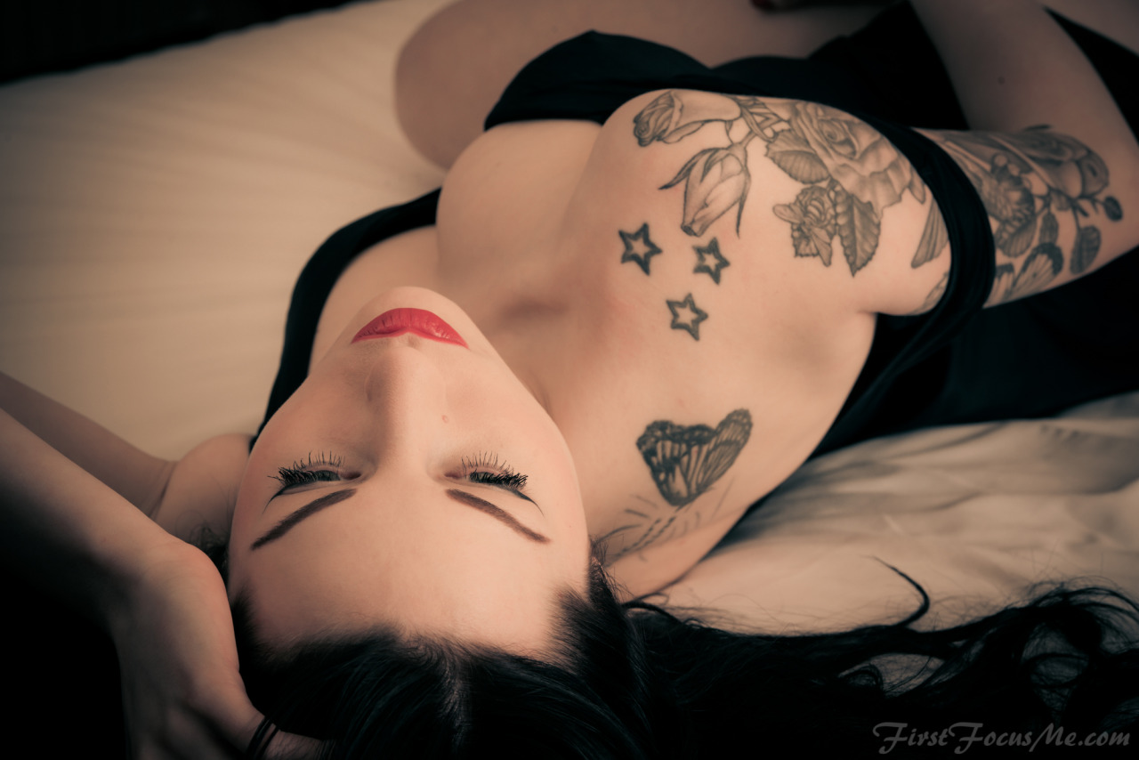 firstfocusme:  Jemma Funge - Tattoo and Red Lipstick From FirstFocusMe.com