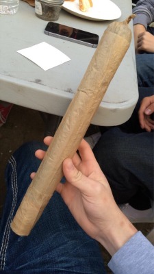 higheramerica:  3 oz joint with 10 different grams of wax.