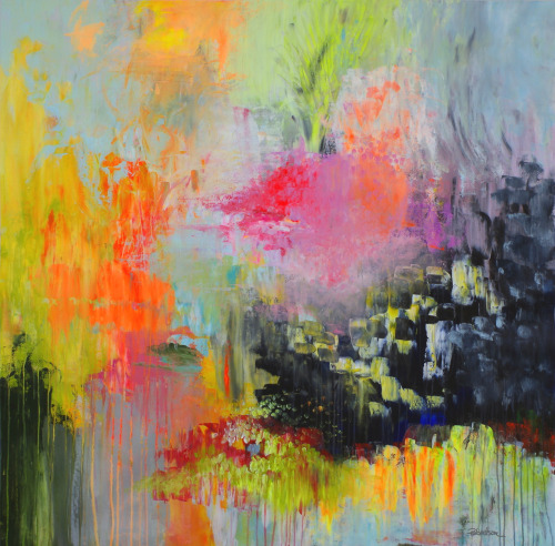 Opal Crush Acrylic on Canvas, 48x48 inches, Mary Robertson Saatchi Art