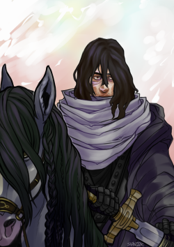 saphizzle:   AIGHT LAST AIZAWA BEFORE SCHOOL AND WORK IS GONNA KICK MY ASS. I am in LOVE with his knight design and I would cosplay it in a heartbeat if I had the money and time to make it,,, for now, have a good man in a style I have not used in a while,