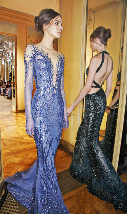 fuckyeahfashioncouture:  Backstage Zuhair Murad Huate Couture Winter 2013