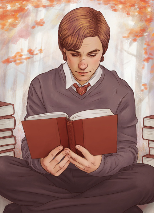 harbek: A young Remus Lupin reads.