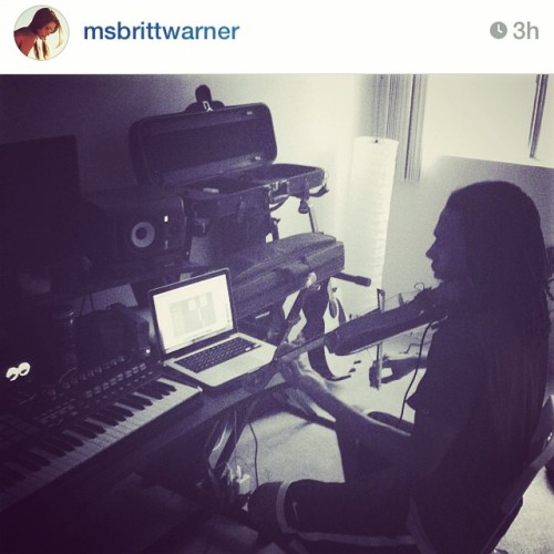 Repost from @msbrittwarner - working on a gem “Grown To Love”!! Sounding epic already!!! #music #singer #songwriter #producer #violinist (at The Dough)