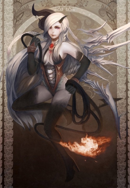 fallen–fighter:  Succubi Tiny horns, bat-like wings, and a sinuous tail betray the demonic nature of this alluring woman. Among the demon hordes, a succubus can often rise to incredible heights of power through her manipulations and sensual charms,