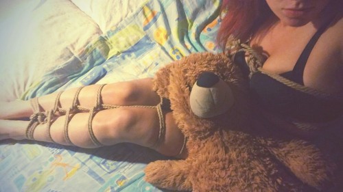 probablyalltiedup:  I wanna get tied up with my Teddy Bear! ♡ 