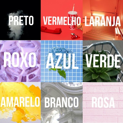 polyglotthoughts:  Colors in Portuguese (Aesthetic Edition)! • Preto - Black • Vermelho - Red • Laranja - Orange • Roxo - Purple (or “violeta” violet, if you prefer) • Azul - Blue • Verde - Green • Amarelo - Yellow • Branco - White