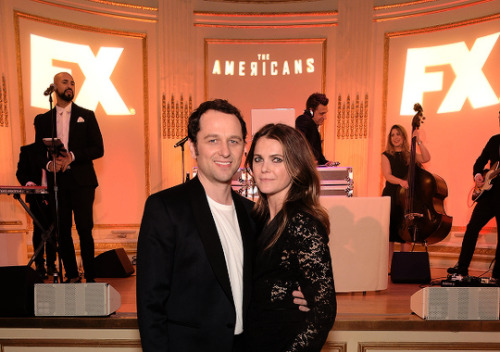 Keri Russell & Matthew Rhys at the after party for The Americans season 5 premiere (Feb 25).