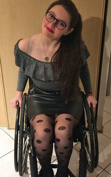 Cute paraplegic with a fondness for nylons