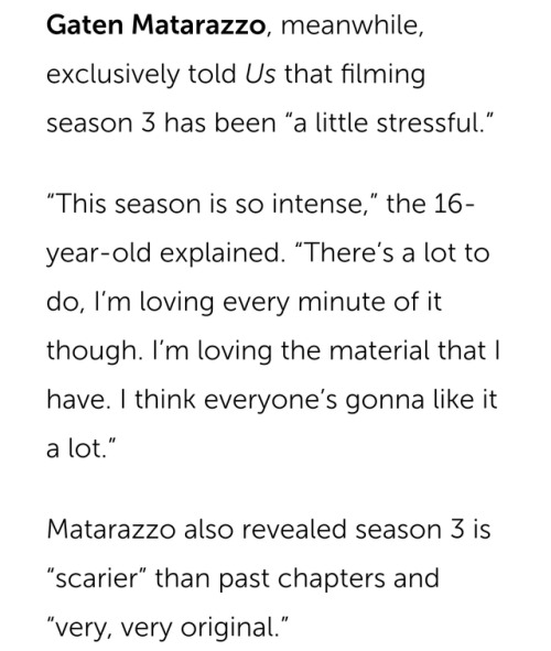 Teases From Sadie And Gaten Via Us Weekly.