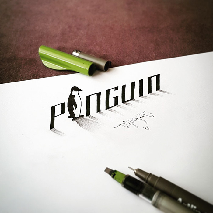 mymodernmet:  New 3D Calligraphy Creations Look Like They’re Popping Off the Page