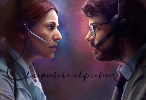 enigmaticagentalice: my first fan art of La Casa De Papel, for my lovely girlfriend @grrlinthefirepl