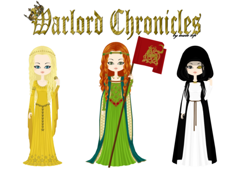 My Warlord Chronicles Girls Ceinwyn, Guinevere and Nimue from The Warlord Chronicles by Bernard Corn