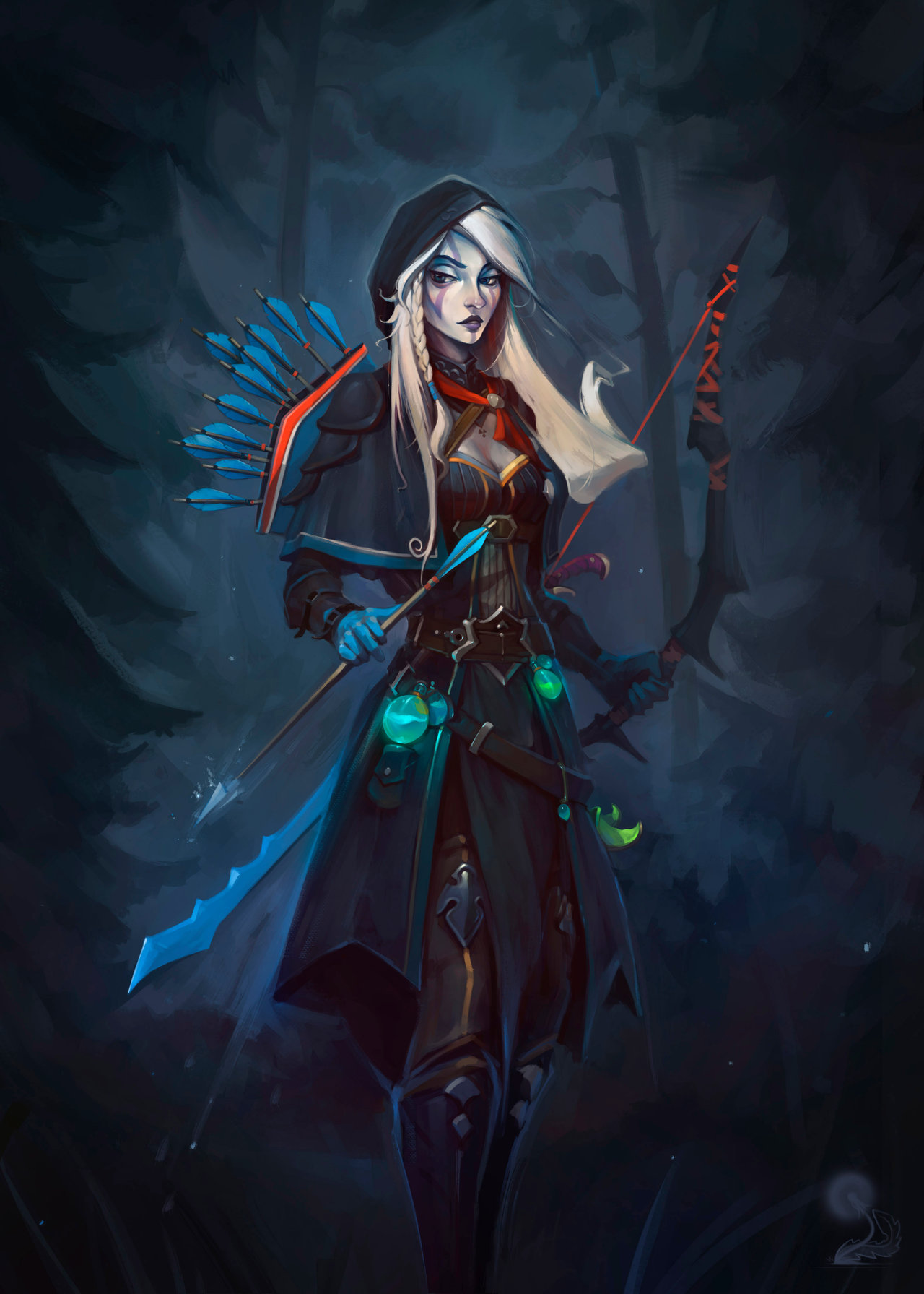 inspirationofelves:  Drow Ranger by haryarti