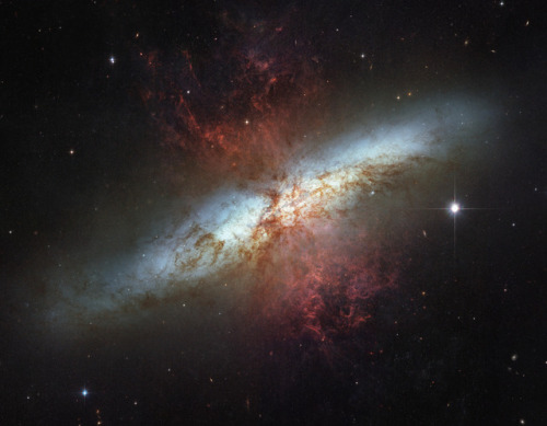 Messier 82 is a starburst galaxy about 12 million light-years away in the constellation Ursa Major. 