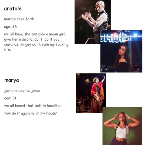 And Now Presenting An All-female Great Comet Revival Cast Made By A Raging Lesbian. This Is The Slideshow