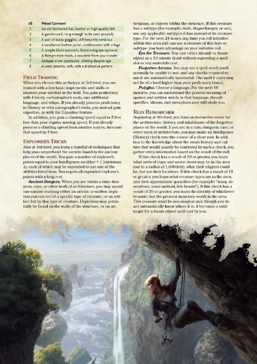we-are-rogue:D&amp;D 5e Homebrew Roguish Archetype: The Archaeologist, by Warlock Homebrew