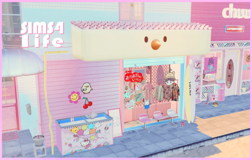 Happy store setIncludes 9 assets: 2 store front, 3 windows (clear and colored glass), door, duckie s