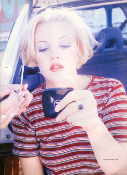 jaynedolluk:Some photos of Drew Barrymore by Ellen Von Unwerth from The Face magazine in the mid 199