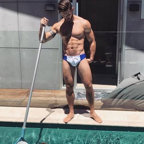 Pool boy for hire. Heck, I’d hire him to be my dentist. Who cares about formal training. One o