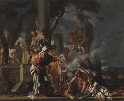 King Solomon Sacrificing to the Idols, Sébastien Bourdon (1616-1671)