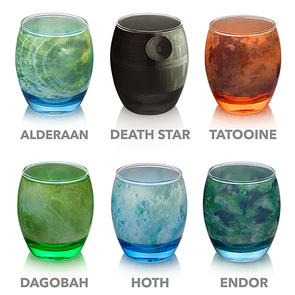 laughingsquid:  A Beautiful Glassware Set Based on Planets, a Moon and a Space Station