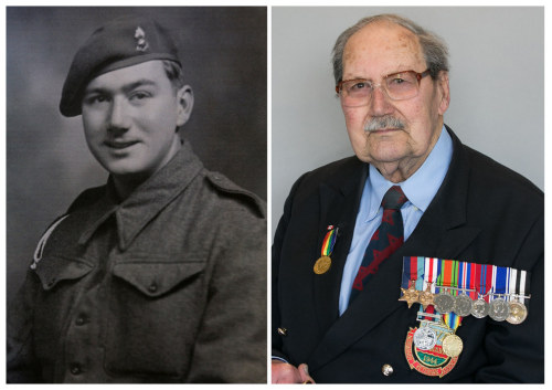 corsetmakersotherhalf: audreysparkle:   ed-pool:  Photos of Normandy Veterans, then and now via Buzzfeed   @khakicolonel   Proper hero’s 