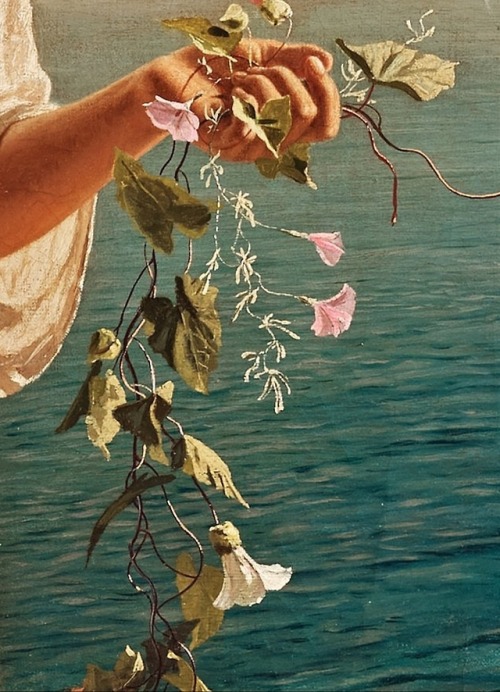 detailedart:Flower Girl, scene from Capri, 1871–1894, by Sophie Anderson(French paintress, 182