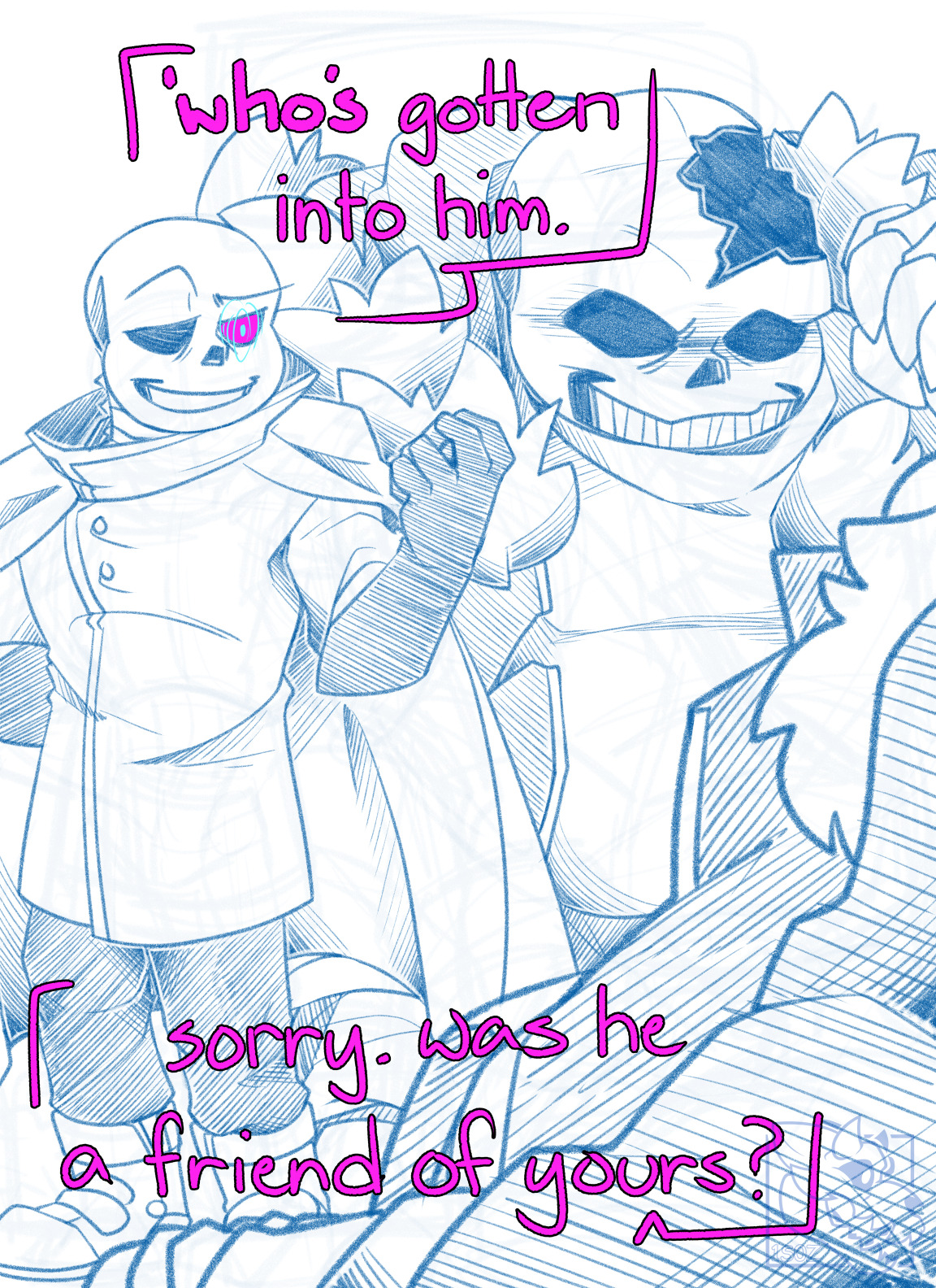 megalosomnia — Finally made a Sans AU, his name is Baggs.