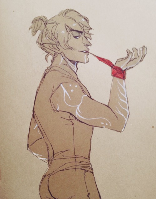 cccrystalclear:The lack of tablet will not stop me from drawing Fenris