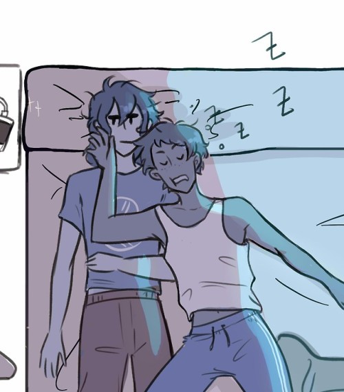 reindeerene: Request on insta of Lance sleeping in a weird position and Keith looking frustrated Ins