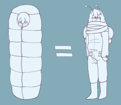 fewderpewders: sleeping bag or cocoon ?? 