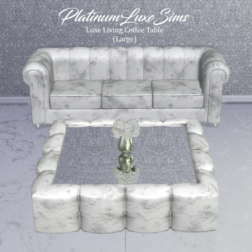 xplatinumxluxexsimsx:Luxe Living Coffee Table (Large)*Patron Requested.• Same swatches/mirrored