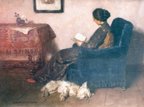 The artist’s wife and his dog   -    Johannes ‘Jan’ Zoetelief TrompDutch 1872-1947