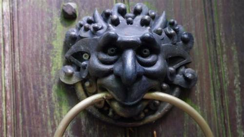 Door Knockers.Found at Mother Shipton’s Cave, Knaresborough, North Yorkshire. England. Somewha