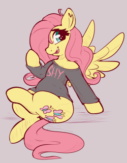 graphenedraws: Have a Fluttershy doodle!