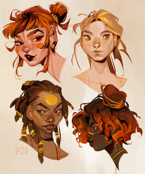 I’ve really been digging the color yellow lately ~  here are some warm-toned characters!