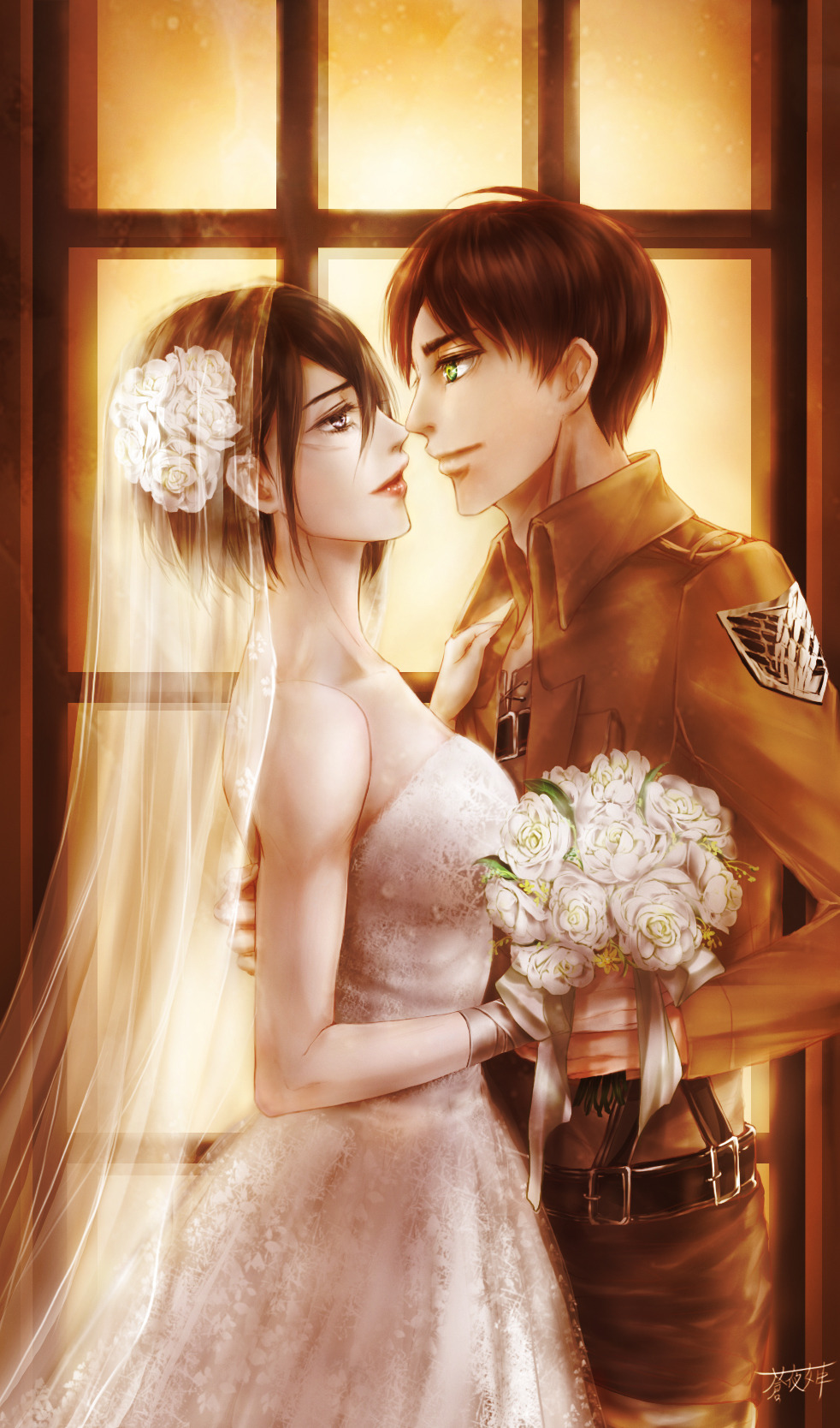 cang-ye-ji:  Mikasa Week, July 29: Scarf“Some thing like that…I’ll wrap it