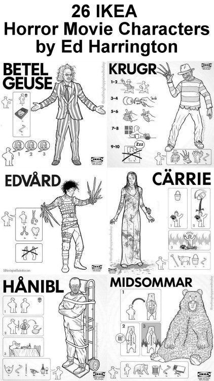 halloweencrafts:DIY IKEA Instructions on How to Make 26 Horror Movie Characters You can find all of 