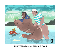 hunterbaraman:  Team Aqua: MattOcean Orgasm. I love the sea…Hope everyone is having a fun weekend!HunterBaraMan
