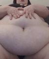 hazeleyesbbw:3 minutes of fat chat and playing with my big belly, just posted🥵OF