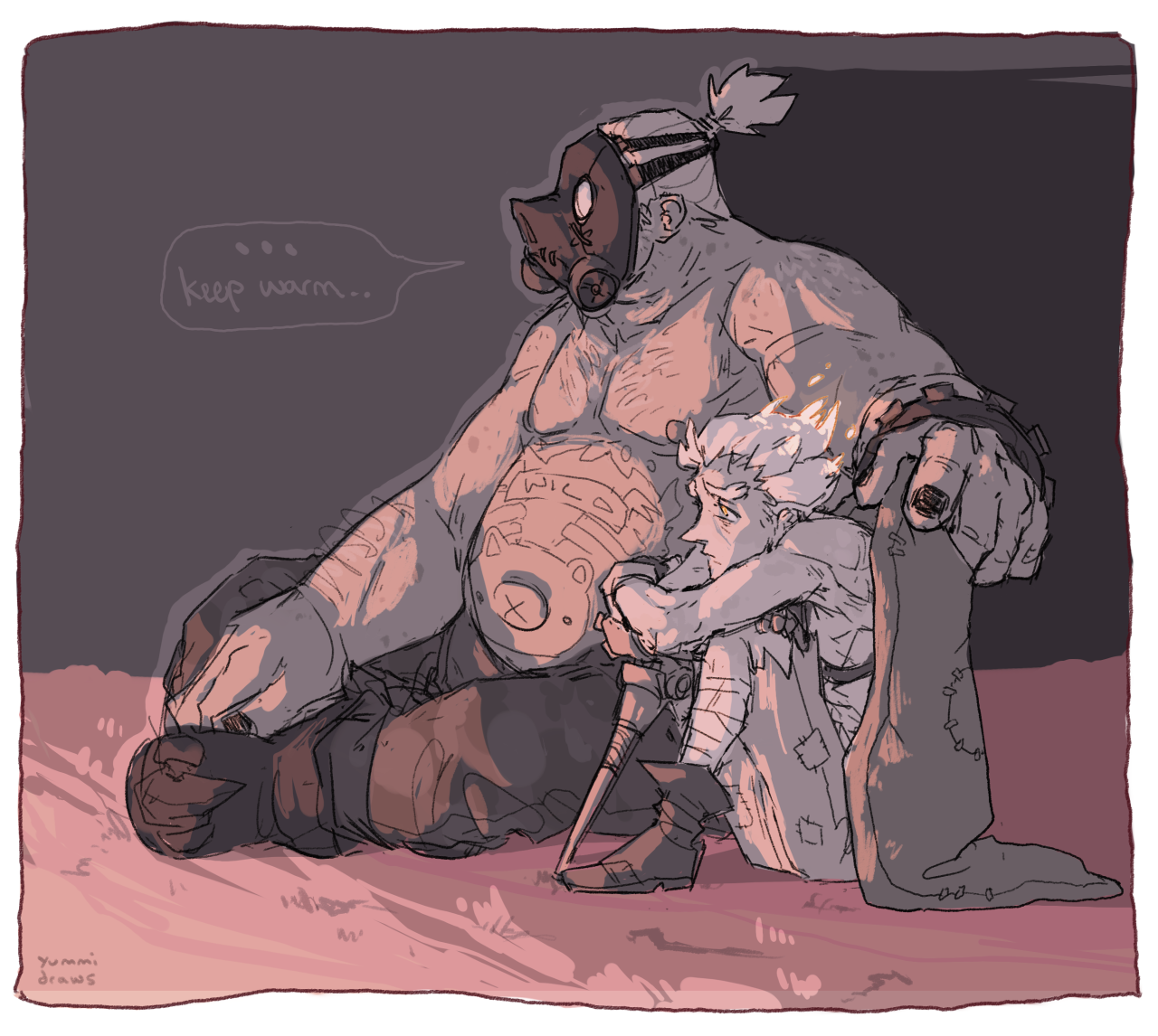 yummidraws:  because nights can get pretty cold 