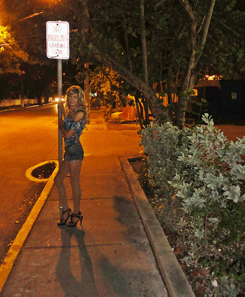 blondesissygirl:  My Daddy makes me walk the streets for money. 