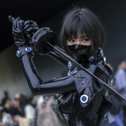 slickcrust: Latex_VV in Gantz cosplay, March 2018