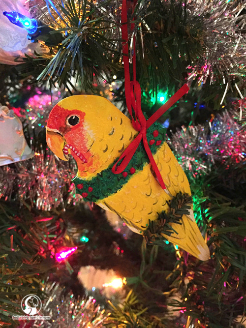 This is one of my favorite ornaments, obviously. It’s a hand painted wooden ornament by Betty Keil, 