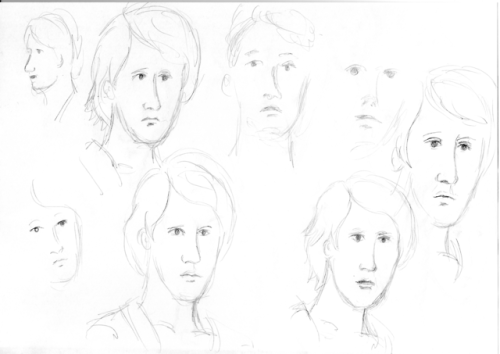 Last night I was trying to figure out a style to use in illustrating my Fifth Doctor and Tristan sto