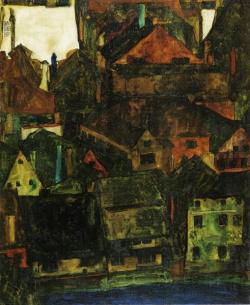 egonschiele-art:    Krumau (1911)  Egon Schiele