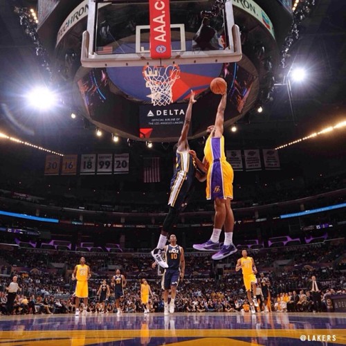 lakers:  The Lakers defeat the Jazz 108-94. (at STAPLES Center)