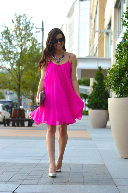 ecstasymodels: The Gno Pink Dress  Gianni Bini Dress // Metallic Pumps // Kate Landry Clutch // POSY