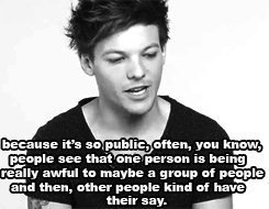 doncastertea-deactivated2016060:  Louis talking about people attacking groups of