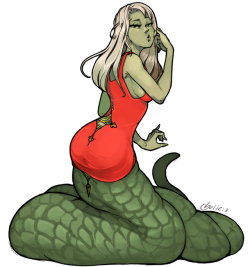cholie-nsfw:What do snakes wear when they want to go somewhere nice?
